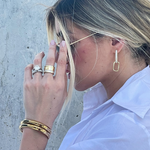 Lex X Nikki E Designs - Modular Drop Hoops Gold