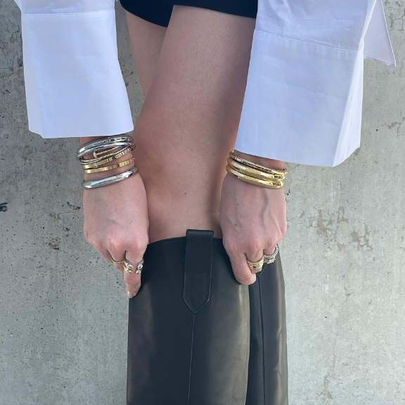 Lex X Nikki E Designs - Bold Bangle Set Gold
