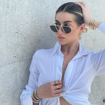 Lex X Nikki E Designs - Modular Drop Hoops Gold
