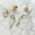 Lex X Nikki E Designs - Modular Drop Hoops Gold
