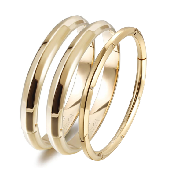 Lex X Nikki E Designs - Bold Bangle Set Gold