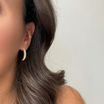 dainty gold earrings ear stack triangle studs vermeil nikki e designs