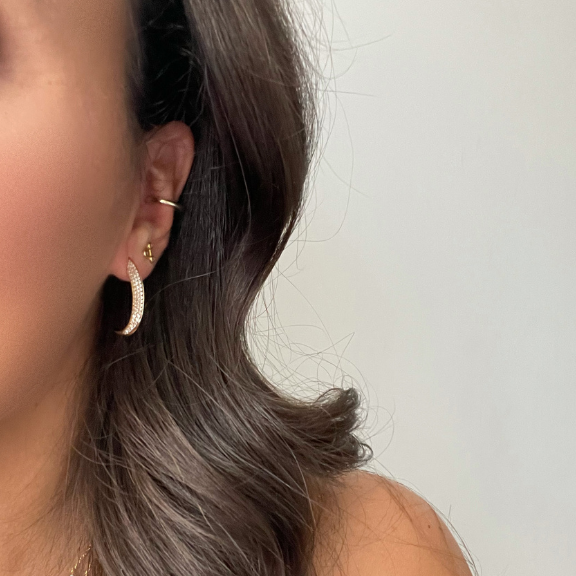 dainty gold earrings ear stack triangle studs vermeil nikki e designs