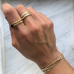 Stevie ring double band ring statement edgy ring ring stack tribe & co black friday sale
