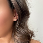 dainty gold earrings ear stack triangle studs vermeil nikki e designs