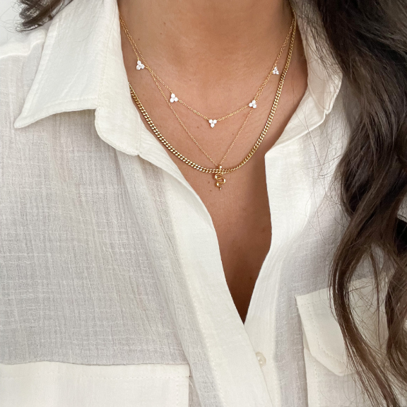 Dainty Necklace stack vermeil jewelry demi fine tarnish resistant gold necklaces nikki e designs