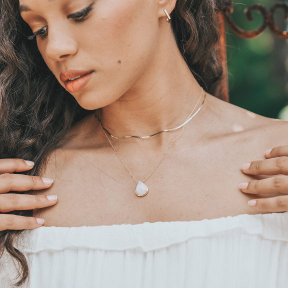 Modern square sleek minimal huggie 18k gold vermeil - Nikki E. Designs