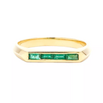 Noonu Emerald dainty band ring Nikki E Designs Waterproof Jewelry 