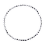 4mm sterling silver beaded bracelet