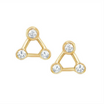 dainty gold earrings ear stack triangle studs vermeil nikki e designs