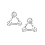 dainty gold earrings ear stack triangle studs vermeil nikki e designs