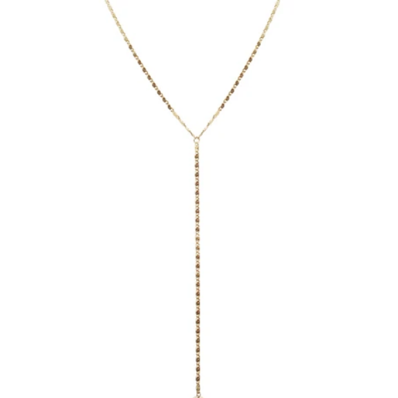 Bella lariat dainty necklace stack gold jewelry vermeil nikki e designs