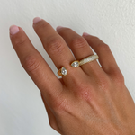 Lexi Ring adjustable gold cocktail ring Nikki E Designs