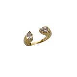 Lexi Ring adjustable gold cocktail ring Nikki E Designs