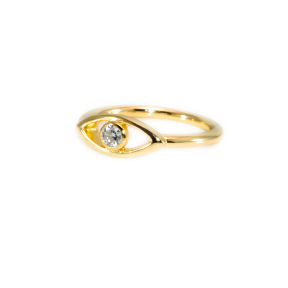 evil eye ring gold vermeil dainty ring