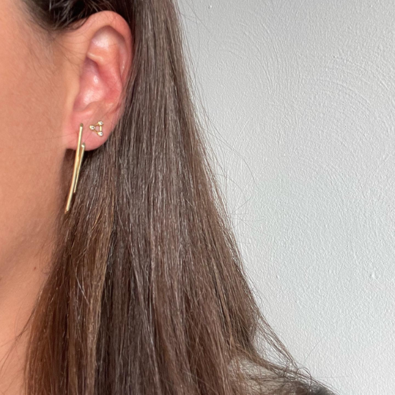 Nikki E Designs Zoe Statement earrings gold vermeil waterproof