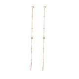 stardust threader earrings nikki e designs gold vermeil