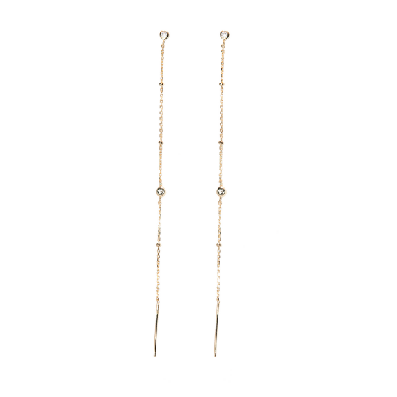 stardust threader earrings nikki e designs gold vermeil