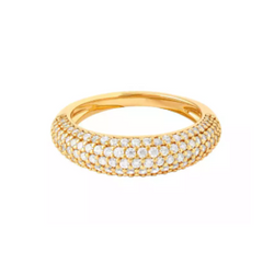 Gia Ring Sparkle dome gold ring Nikki E Designs