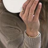 Gold beaded bracelet stack arm candy