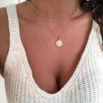 large link chain layering necklace look